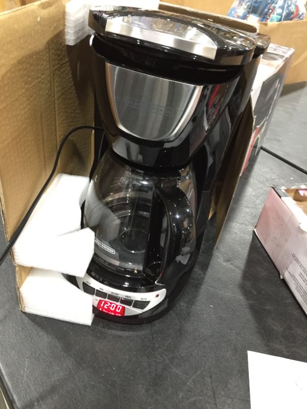 Photo 2 of Black & Decker DCM100B 12-Cup Programmable Coffeemaker with Glass Carafe, Black
