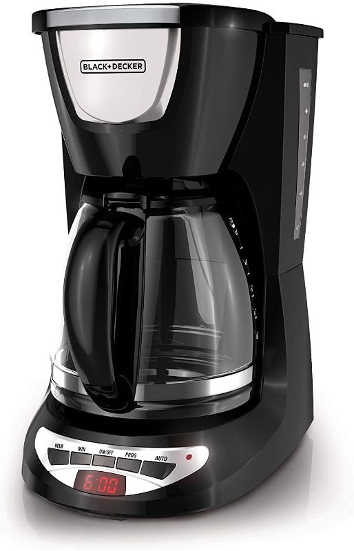Photo 1 of Black & Decker DCM100B 12-Cup Programmable Coffeemaker with Glass Carafe, Black
