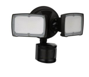 Photo 1 of 180-Degree 2100-Lumen Bronze Hardwired LED Outdoor Motion-Activated Flood Light