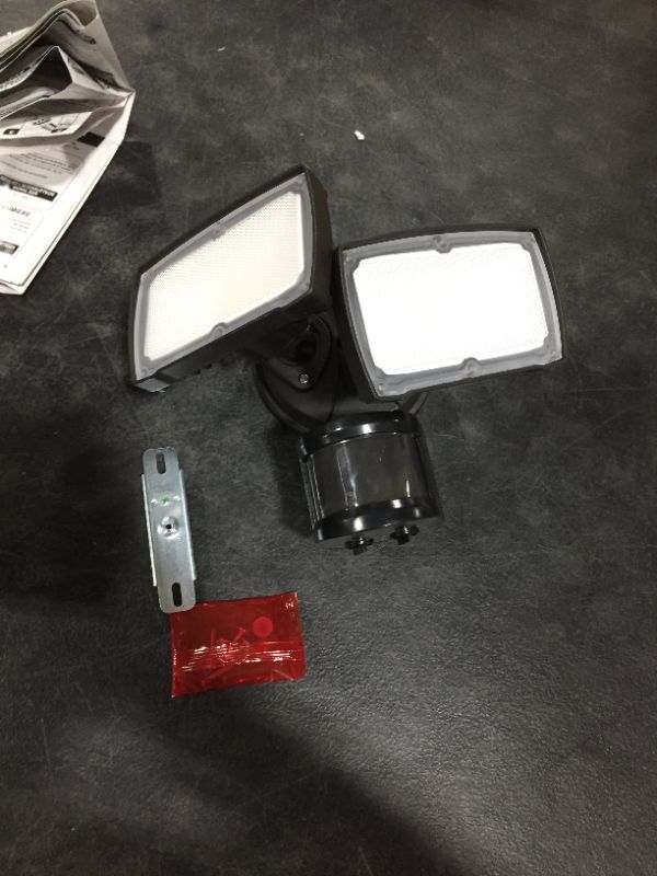 Photo 2 of 180-Degree 2100-Lumen Bronze Hardwired LED Outdoor Motion-Activated Flood Light