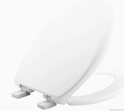 Photo 1 of  White Elongated Slow-Close Toilet Seat