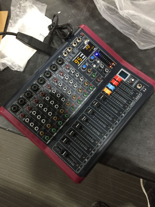Photo 2 of 8-Channel Professional Mono Audio Mixer, Phenyx Pro Sound Board w/ 3-Band EQ, Build-in 99 DSP Effects, BT Function, Recording to USB Drive, Ideal For Studio, Stage, Karaoke (PTX-30)