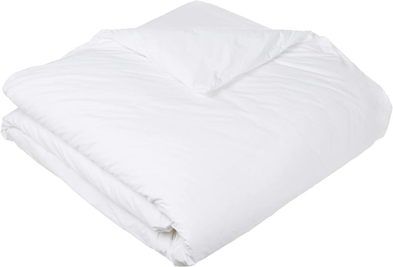 Photo 1 of Amazon Brand – Pinzon Hypoallergenic Cotton Duvet Protector, King, White 106x90"