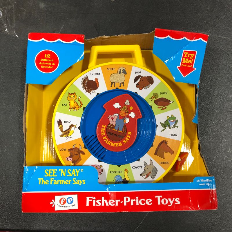 Photo 2 of Basic Fun Fisher Price Classic Toys - The Farmer Says See 'N Say - Great Pre-School Gift for Girls and Boys, multi