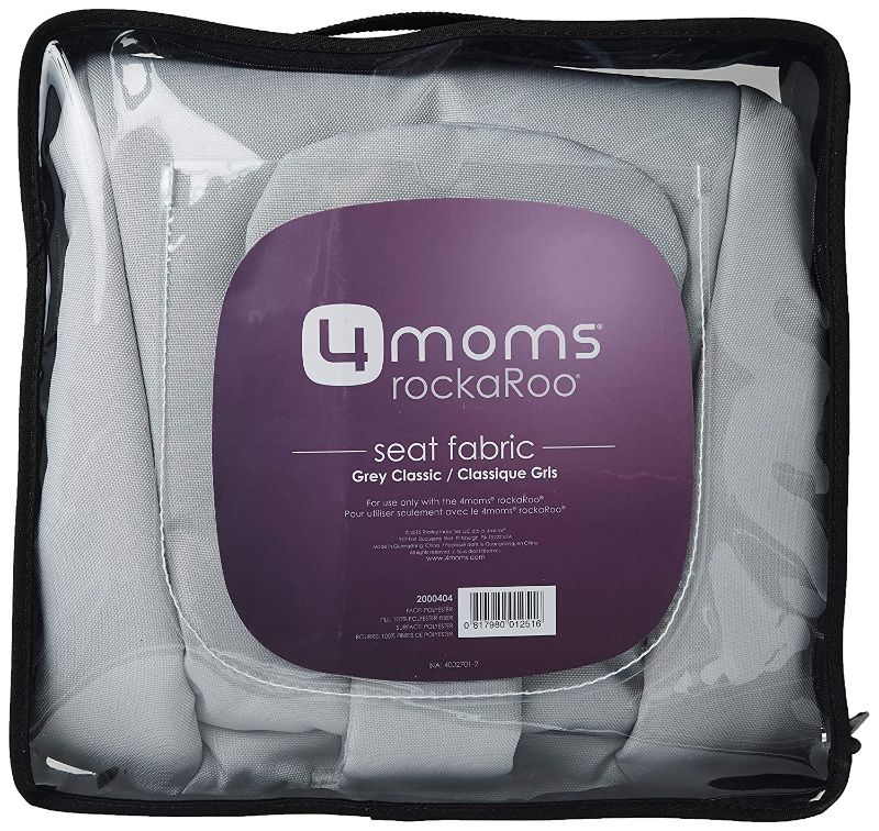 Photo 1 of 4moms rockaRoo Seat Fabric, For Baby, Infant, and Toddler, Machine Washable, Smooth, Nylon Fabric, Grey Classic