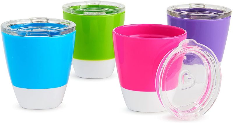 Photo 1 of Munchkin Splash Toddler Cups with Training Lids, 7 Oz, 4 Pack