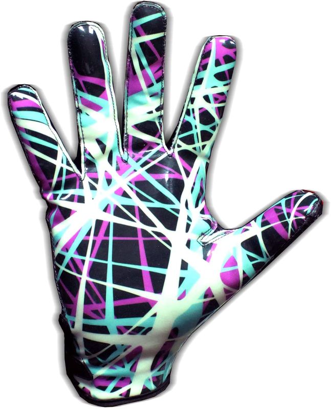 Photo 1 of 
Taqcha - Cross Eyes Football Gloves - Tacky Grip Skin Tight Adult Football Gloves - Enhanced Performance Football Gloves Men - Pro Elite Super Sticky Receiver Football Gloves - Adult Sizes Gloves,Football
