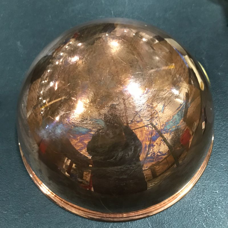 Photo 3 of 12 Inch. Diameter Solid Copper Beating Bowl, 5 Quart