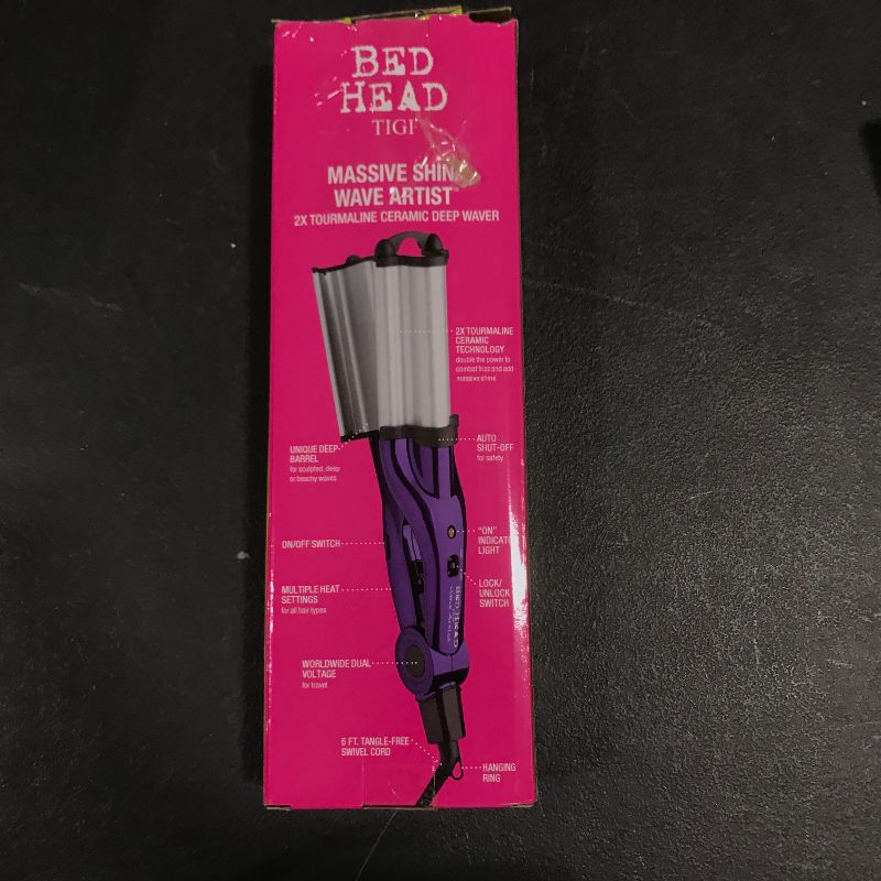 Photo 3 of Bed Head Wave Artist Ceramic Deep Hair Waver for Beachy Waves, Purple