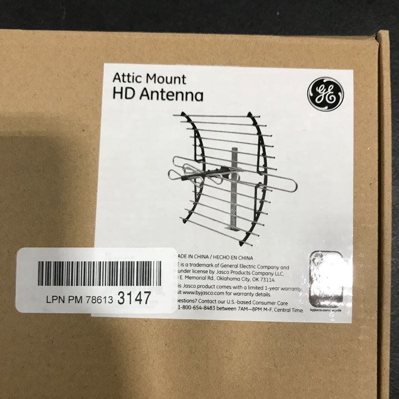 Photo 3 of Attic Mount TV Antenna, Long Range Antenna, Supports 4K 1080P Digital HDTV VHF UHF, Indoor Directional Antenna, Mounting Pole Included, Out of Sight Compact Design