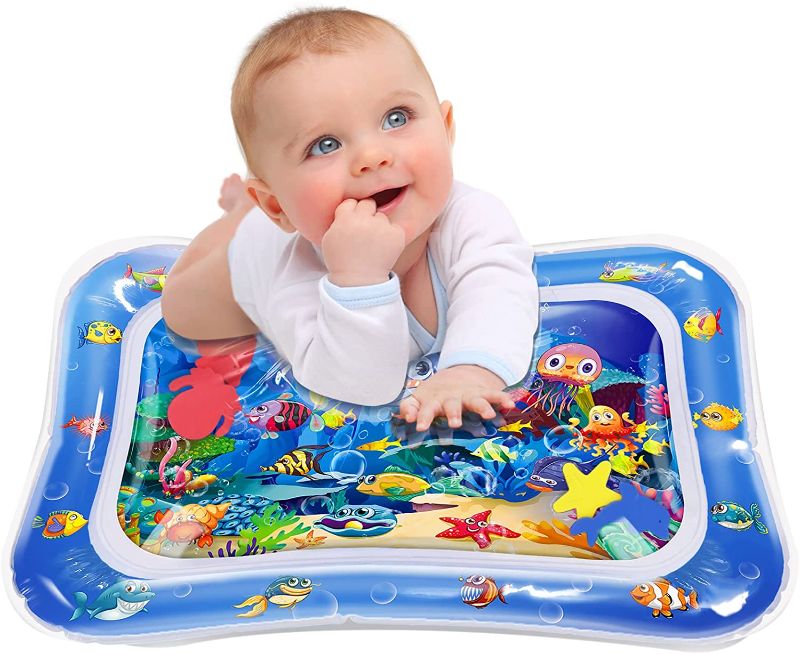 Photo 1 of Infinno Inflatable Tummy Time Mat Premium Baby Water Play Mat for Infants and Toddlers Baby Toys for 3 to 24 Months, Strengthen Your Baby's Muscles, Portable