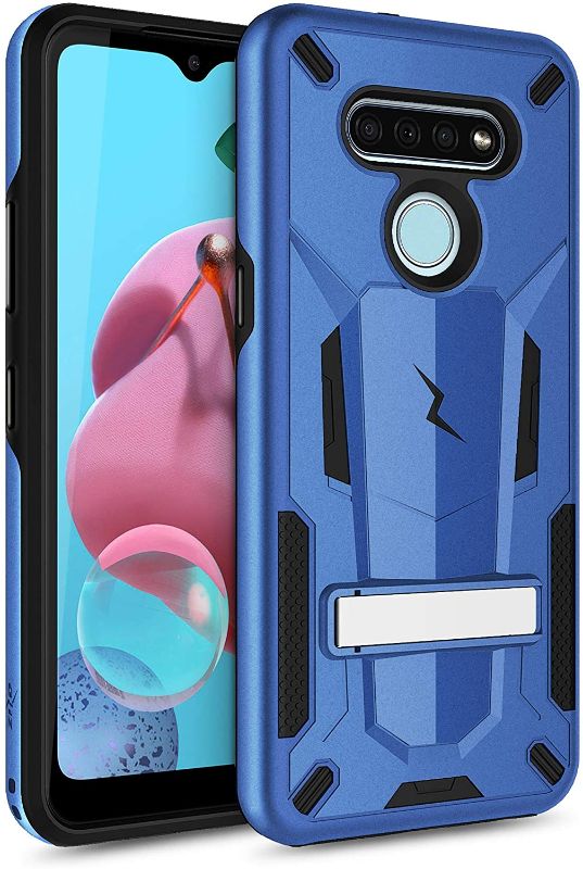 Photo 1 of ZIZO Transform Series for LG K51 / LG Reflect Case - Rugged Dual-Layer Protection with Kickstand - Blue