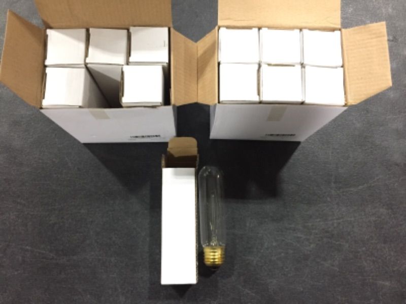 Photo 2 of 25 Watt T10 Clear Tubular Light Bulb, Soft White, E26 Medium Base, 120V, 84 packs