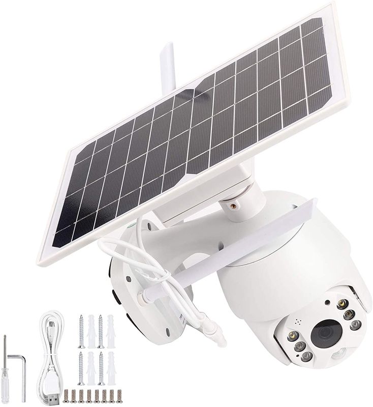 Photo 1 of  Intelligent Solar Energy WiFi Alert PTZ Camera IP66 Night Vision PIR Surveillance System
