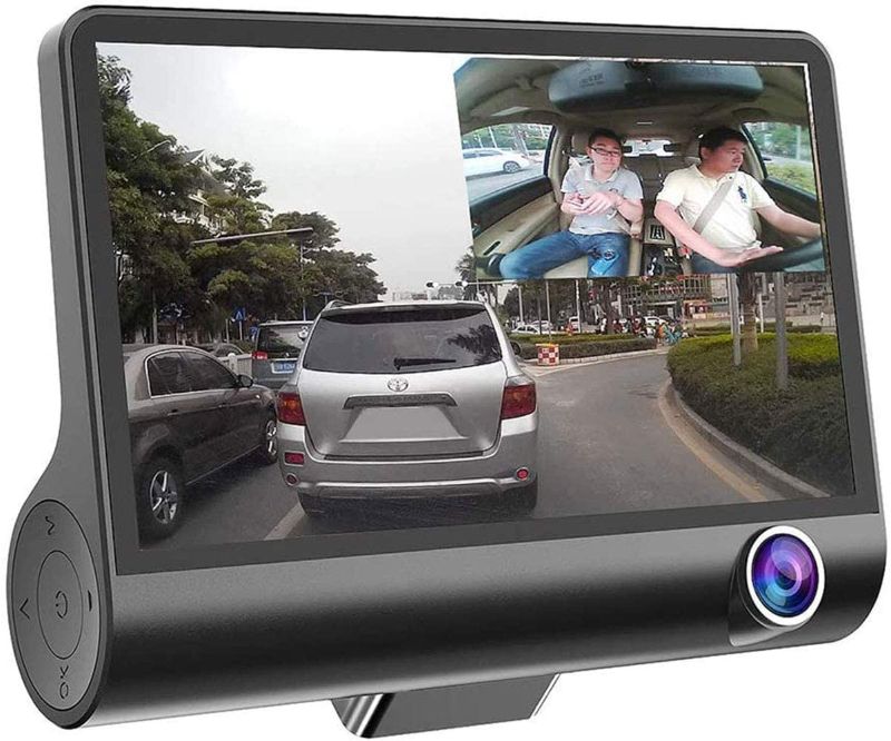 Photo 2 of 1080P 170°Wide Angle,4" Dual Lens HD Car DVR Rearview Video Dash Cam Recorder Camera LCD Screen G-Sensor, WDR, Parking Monitor, Loop Recording, Motion Detection
