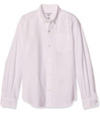 Photo 1 of Amazon Essentials Boys' Uniform Long-Sleeve Woven Oxford Button-Down Shirts, Large