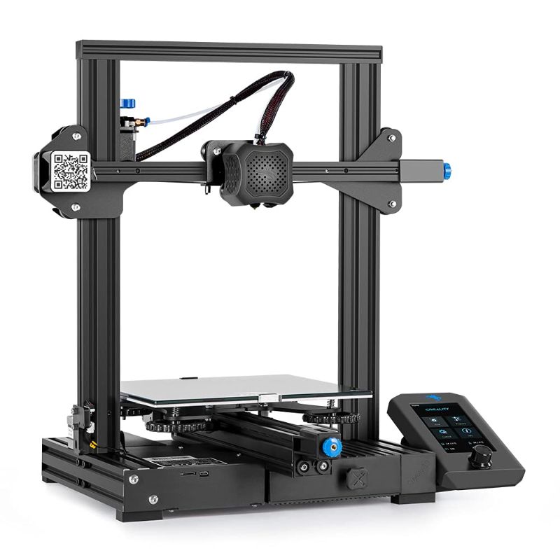 Photo 1 of Official Creality Ender 3 V2 3D Printer Upgraded Integrated Structure Design with Silent Motherboard MeanWell Power Supply and Carborundum Glass Platform 8.66x8.66x9.84 Inch Printing Size