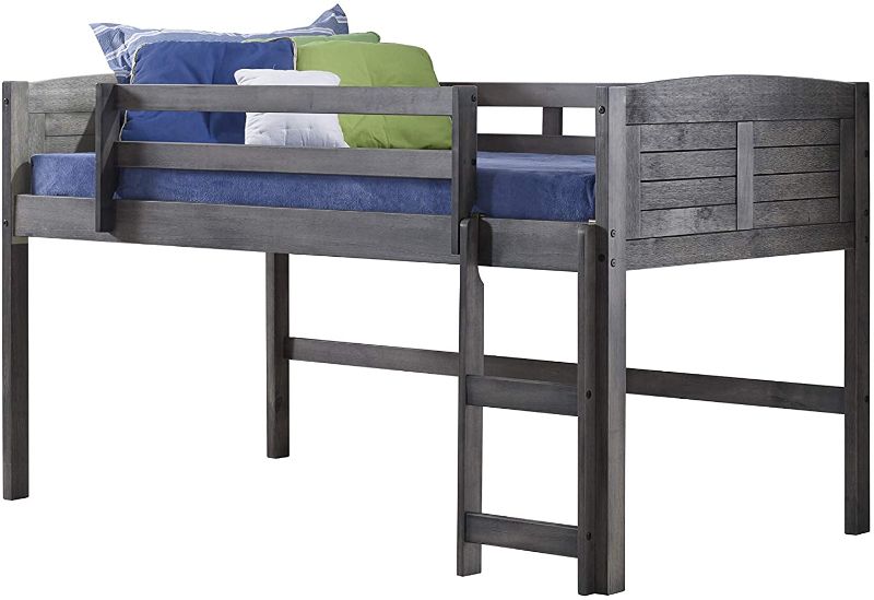 Photo 1 of Donco Kids Louver Low Loft Bed, Twin, Antique Grey