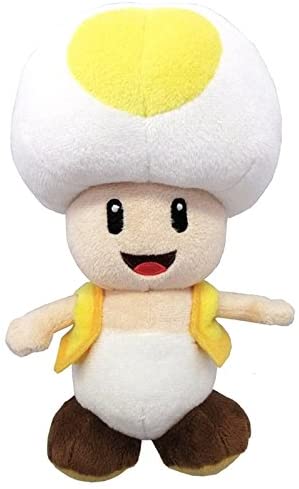 Photo 1 of Little Buddy Super Mario All Star Collection 1589 Yellow Toad Stuffed Plush, 8"