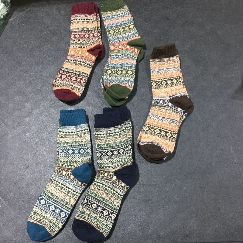 Photo 1 of 5 pair socks size: small/medium 