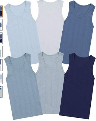 Photo 1 of Buyless Fashion Boys Scoop Neck Tagless Undershirts Soft Cotton Tank Top (6 Pack) size:(11-12)