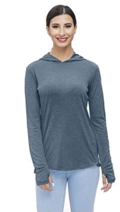 Photo 1 of Womens Sun Protection Athletic T Shirt,Lightweight Dry Fit Long Sleeve Performance T Shirt for Womens size:medium