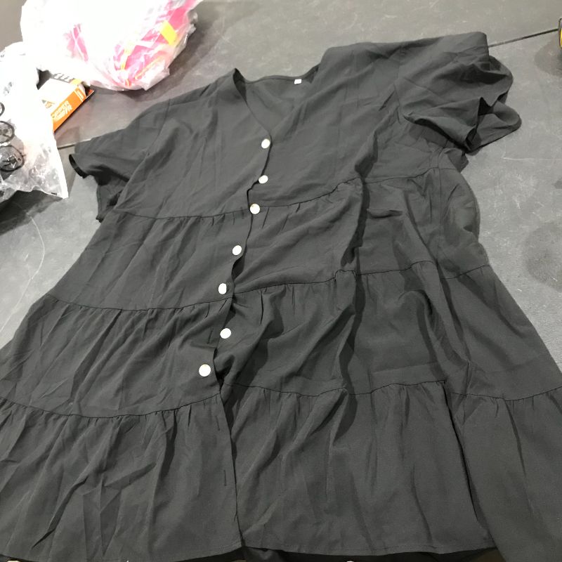 Photo 1 of womens black button up  dress size:2XL