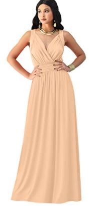 Photo 1 of KOH KOH Womens Long Sleeveless Flowy Bridesmaid Cocktail Evening Gown Maxi Dress size:L