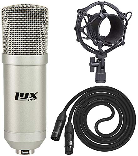 Photo 1 of LyxPro Condenser Microphone for Studio, Vocals, Instruments, Podcasting and Professional Recordings with Shockmount and XLR Cable
