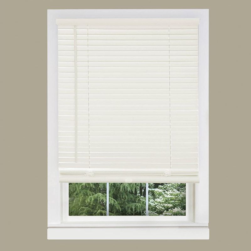 Photo 1 of Achim Home Furnishings Cordless GII Morningstar 1" Light Filtering Mini Blind, Length 64inch drop X Width 46inch, Alabaster
