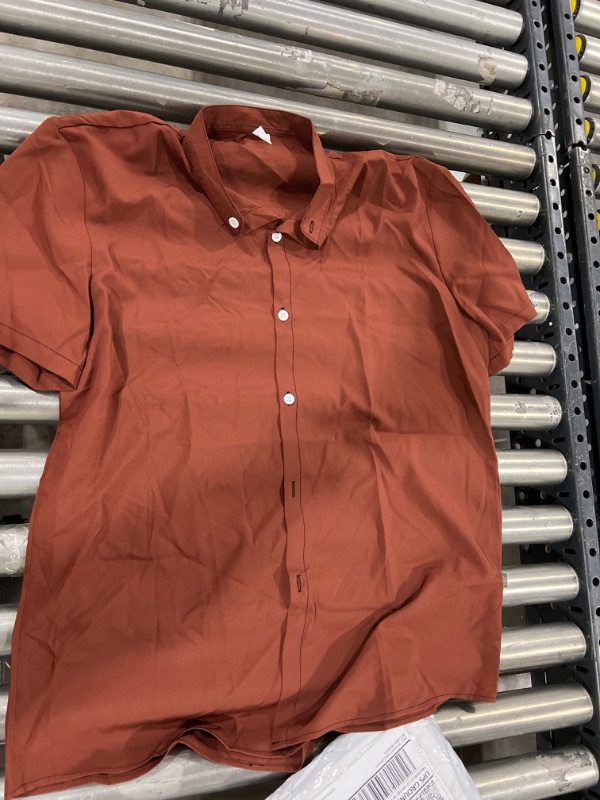 Photo 1 of HOOYI MENS BUTTON UP SHIRT SIZE L 