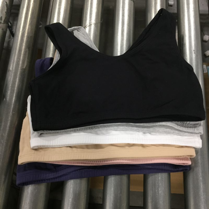 Photo 2 of 6 pack Fruit of the Loom Women's Built Up Tank Style Sports Bra size:40