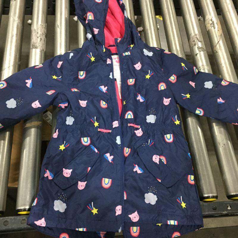 Photo 1 of Carter's Baby Girls fleece lined rainslicker Rain Jacket size:L