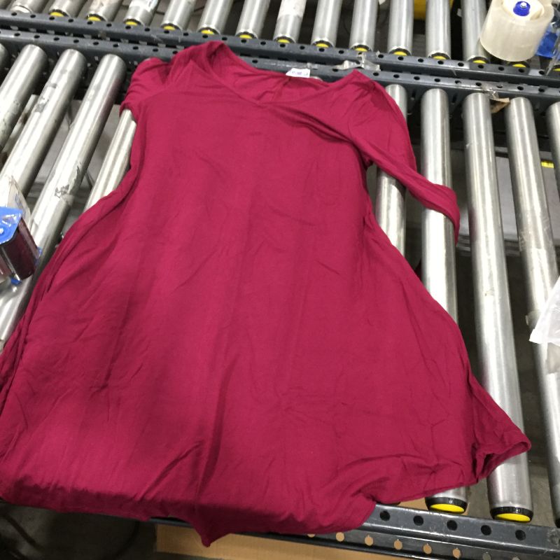 Photo 2 of DEARCASE Women's Long Sleeve Casual Loose T-Shirt Dress size:L
