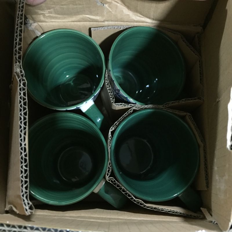 Photo 3 of 12 pc dinnerware set green and blue mosaic 