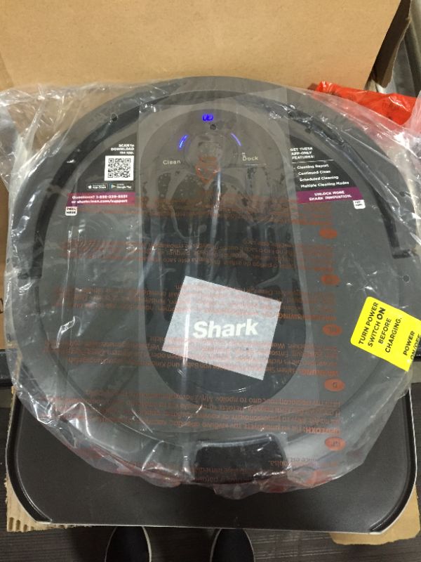Photo 2 of Shark AV911S EZ Robot Vacuum with Self-Empty Base, Bagless, Row-by-Row Cleaning, Perfect for Pet Hair, Compatible with Alexa, Wi-Fi, Gray