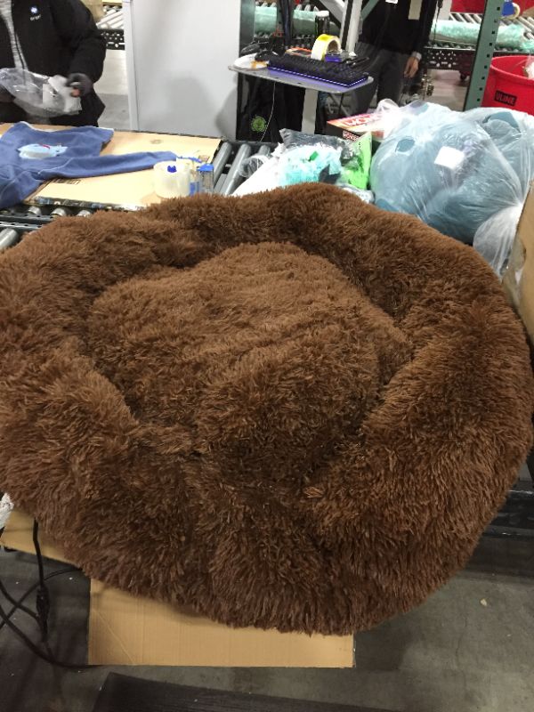 Photo 2 of Calming Donut Cat and Dog Bed in Shag or Lux Fur Multiple Size XL