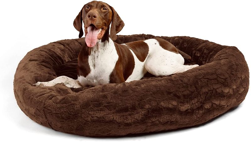 Photo 1 of Calming Donut Cat and Dog Bed in Shag or Lux Fur Multiple Size XL