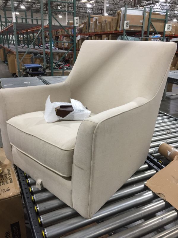 Photo 1 of Beige Lounger Chair, With Brown Legs, Low Sitting