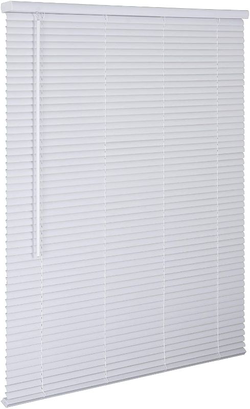 Photo 1 of 1" Cordless Vinyl Mini Blind - White 56 x 48"