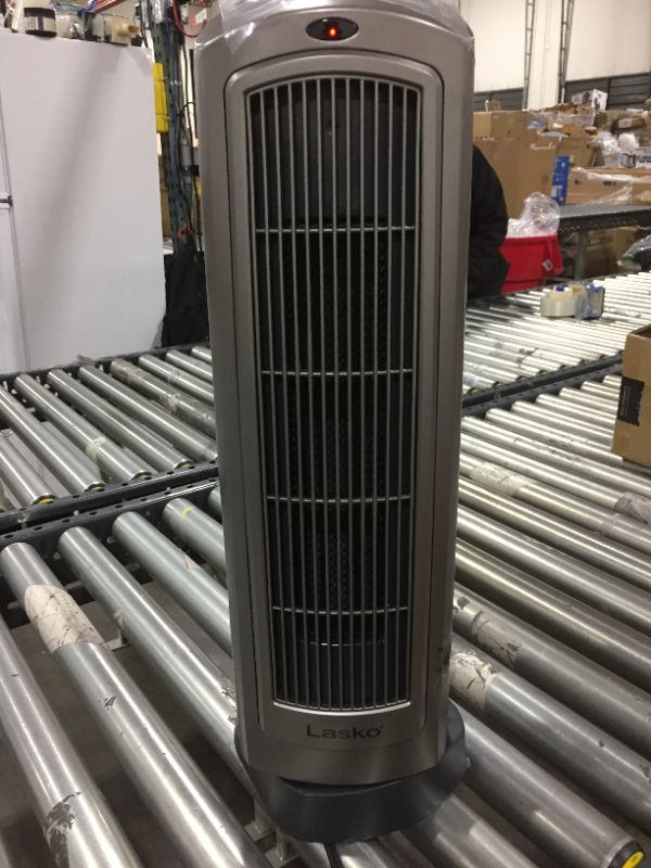 Photo 3 of Lasko 755320 Ceramic Space Tower Heater, 8.5?L x 7.25?W x 23?H, Silver
