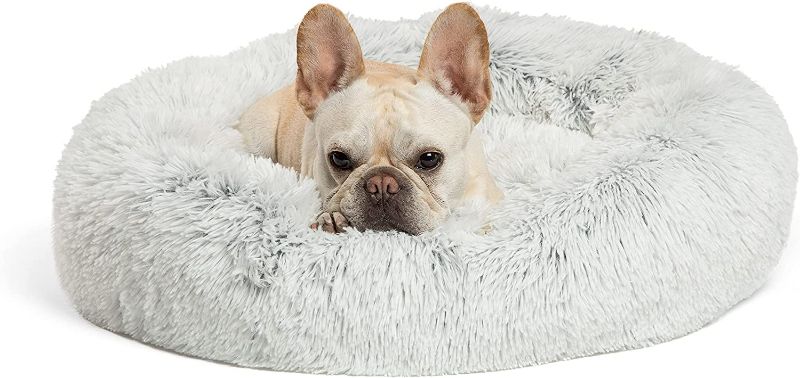 Photo 1 of Best Friends by Sheri The Original Calming Donut Cat and Dog Bed in Shag or Lux Fur, Machine Washable, High Bolster, Multiple Size S
