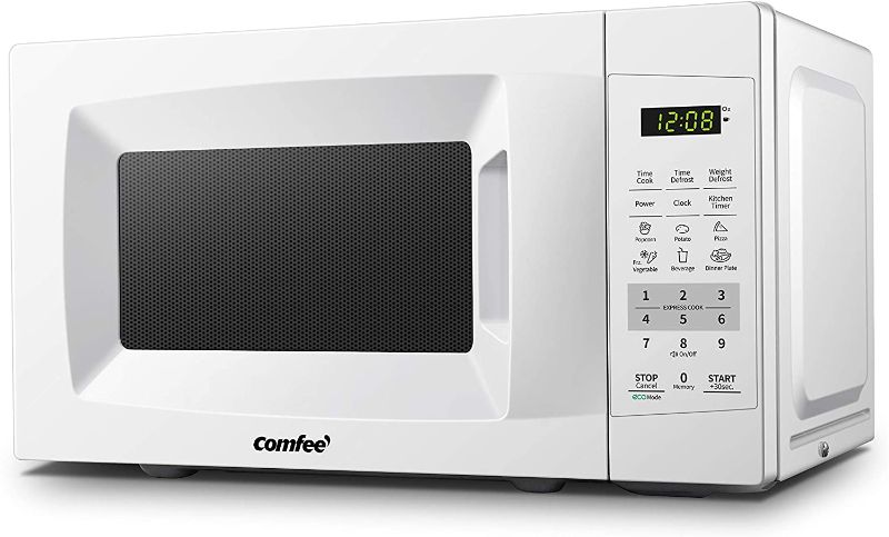 Photo 1 of COMFEE' EM720CPL-PM Countertop Microwave Oven with Sound On/Off, ECO Mode and Easy One-Touch Buttons, 0.7 Cu Ft/700W, Pearl White/ ONLY SELLING FOR PARTS!!
