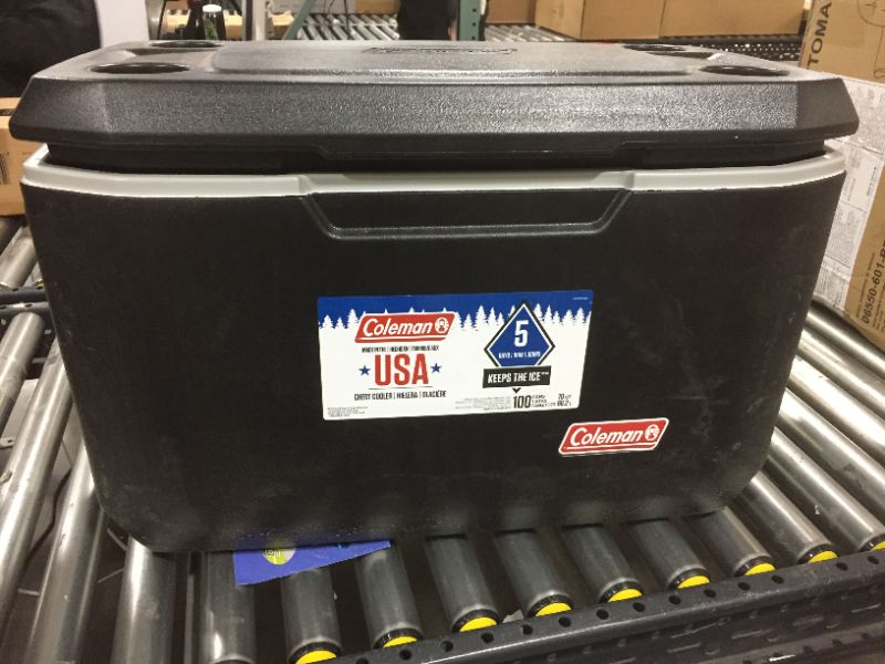 Photo 1 of Coleman Xtreme 5 Cooler | 70 Quart Day Cooler | Hard Cooler Keeps Ice Up to 5 Days, Black
