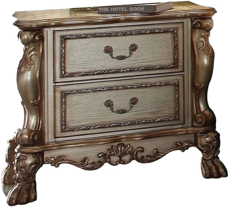 Photo 1 of acme Dresden Nightstand in Gold Patina Finish 23163/ONLY SELLING FOR PARTS!!!!
