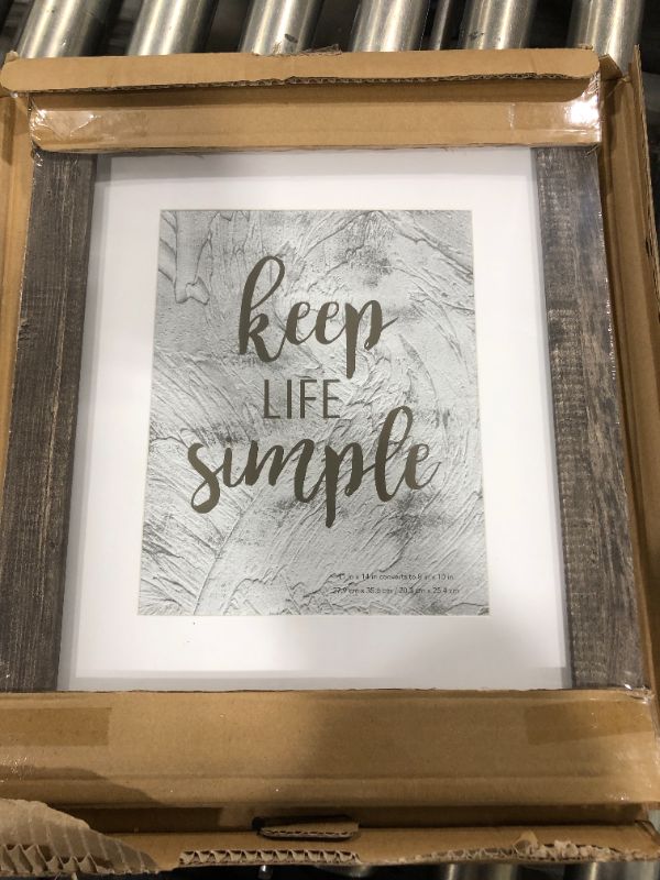 Photo 1 of "KEEP LIFE SIMPLE" 11inx14 picture frame 