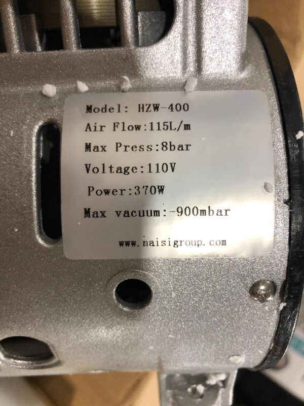 Photo 3 of 110v AC Electric mini air pump oilless silent air pump 300W
