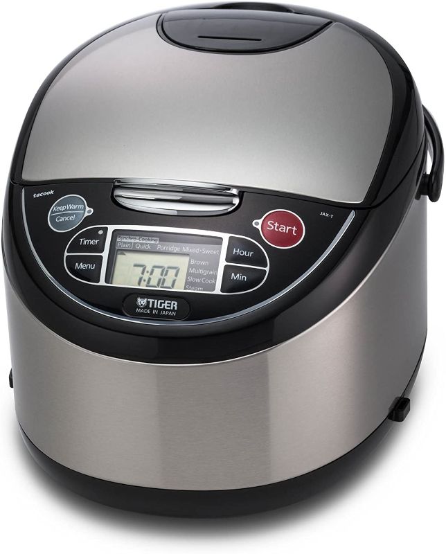 Photo 1 of  Rice Cooker with Food Steamer & Slow Cooker, Stainless Steel Black
