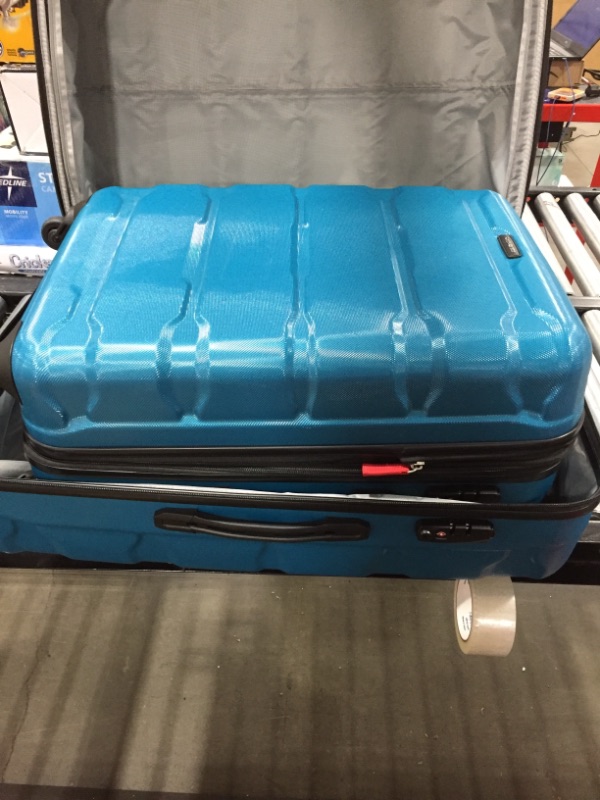 Photo 3 of Samsonite Omni PC Hardside Expandable Luggage with Spinner Wheels, Caribbean Blue, 3-Piece Set (20/24/28)
