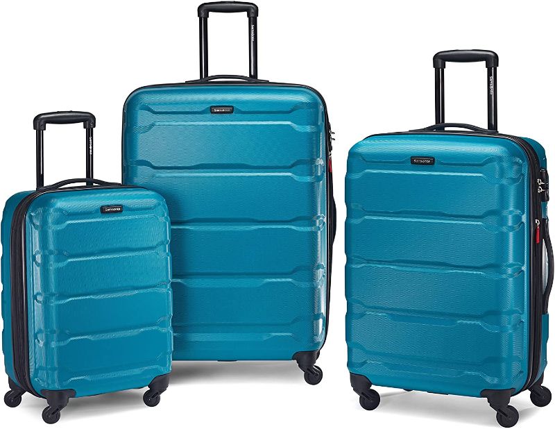 Photo 1 of Samsonite Omni PC Hardside Expandable Luggage with Spinner Wheels, Caribbean Blue, 3-Piece Set (20/24/28)
